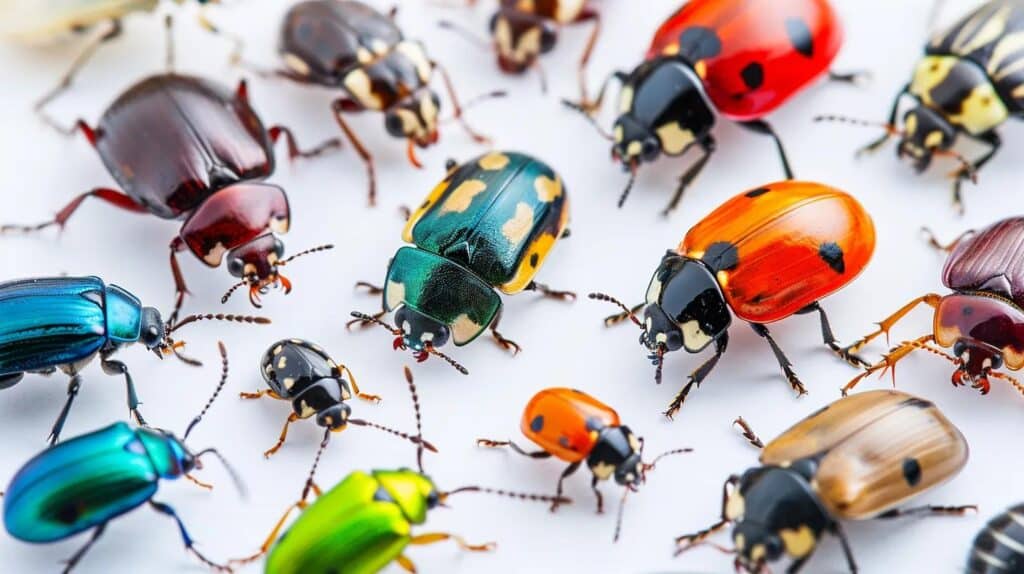 common local pests colorful bugs