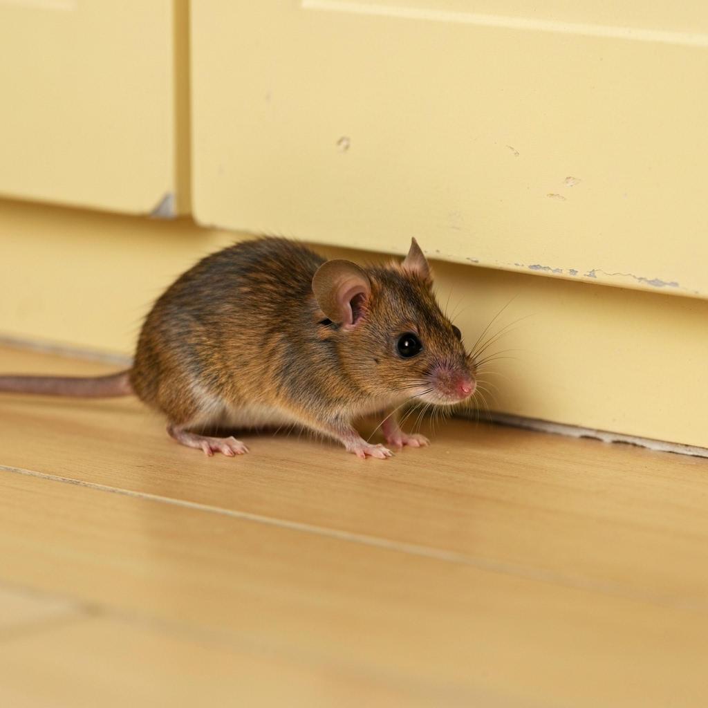 ### Main Subject - A small mouse ### Notable Features - Brown fur with lighter