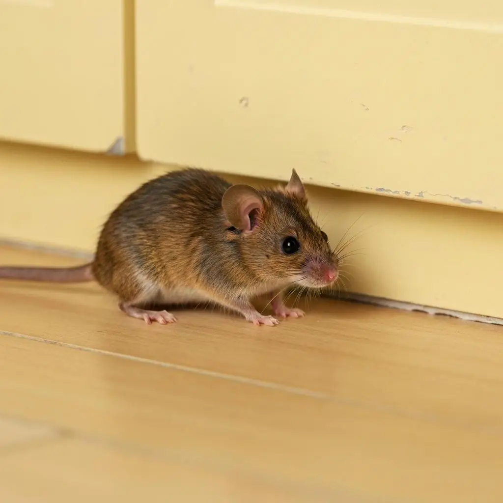 ### Main Subject - A small mouse ### Notable Features - Brown fur with lighter