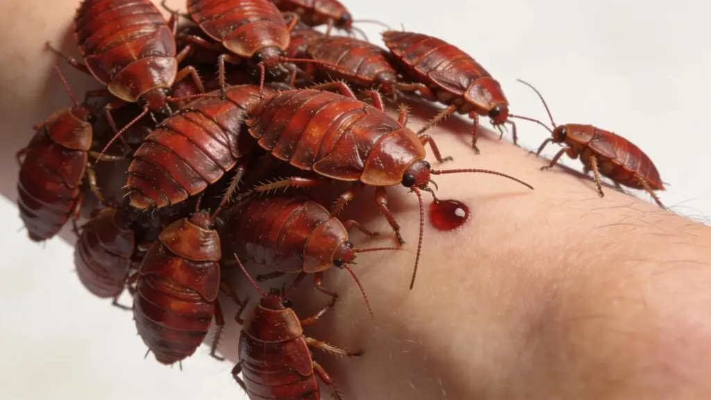 ### Key Elements #### Main Subjects - Bed bugs (Cimex lectularius) #### Notable Features -